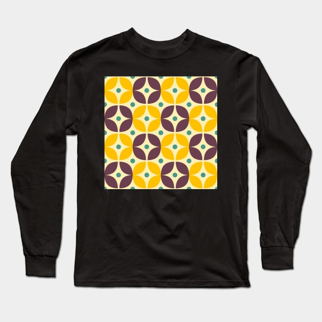 Geometric Pattern: Stylised Flower: Veronica Long Sleeve T-Shirt by Red Wolf